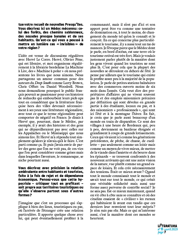 Litteratura N°11 avec Yan Lespoux - Magazine litterature Sandrine Lucchini